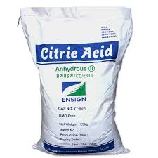 CAS 5949-29-1 Food Grade Additives Citric Acid Monohydrate 99.5%Min Ttca/Ensign